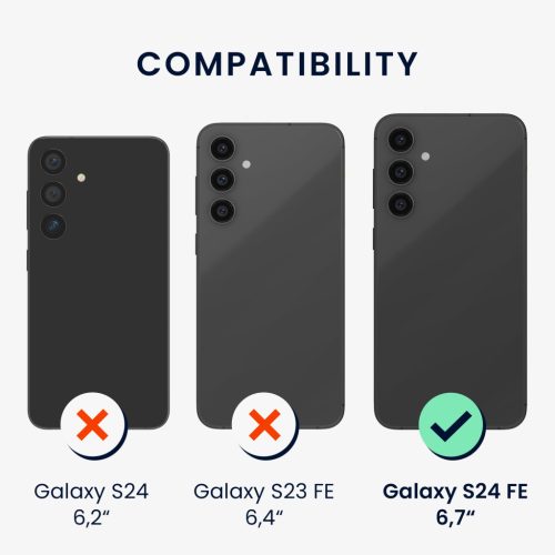 Kwmobile калъф за Samsung Galaxy S24 FE, кафяв, дърво/силикон, KWM000021WK001C