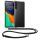 Kwmobile калъф с връзка за Samsung Galaxy S24 FE, прозрачен/черен, силиконов, KWM000021WL001C