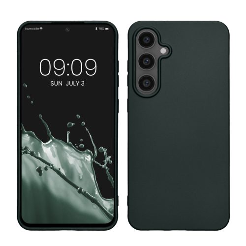 Kwmobile калъф за Samsung Galaxy S24 FE, зелен, силиконов, KWM000021WP001C