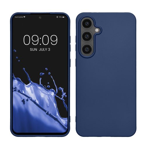 Kwmobile калъф за Samsung Galaxy S24 FE, син, силиконов, KWM000021WP003C