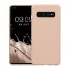 Kwmobile калъф за Samsung Galaxy S10, кремав, силиконов, KWM000009MS015C