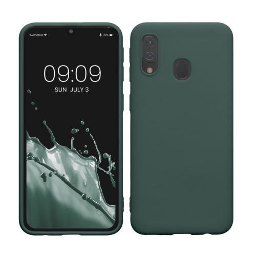 Kwmobile калъф за Samsung Galaxy A40, тъмнозелен, силиконов, KWM000009ZX035C
