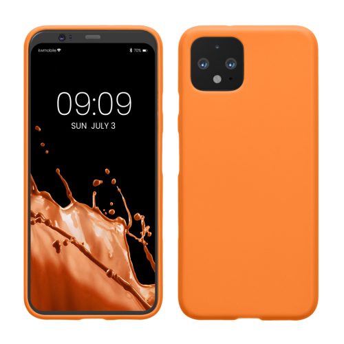Kwmobile калъф за Google Pixel 4, оранжев, силиконов, KWM000010ON017C