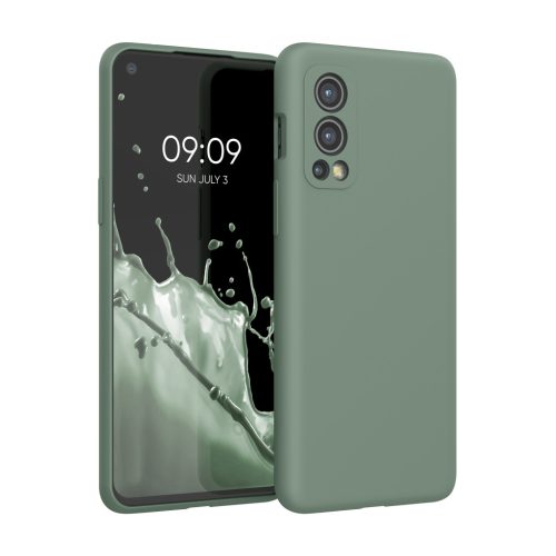 Kwmobile калъф за OnePlus Nord 2 5G, зелен, силиконов, KWM000013UZ040C