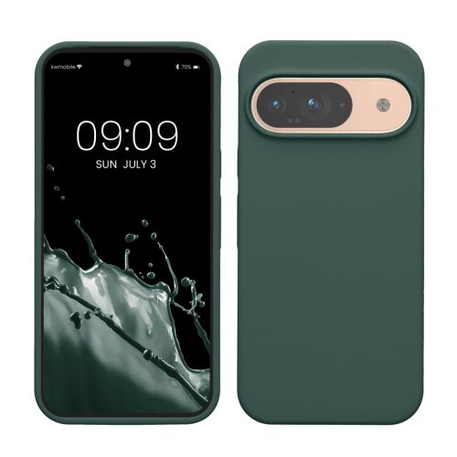 Kwmobile калъф за Google Pixel 9/Pixel 9 Pro, тъмнозелен, силиконов, KWM000020PI025C