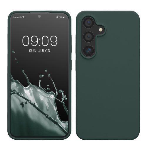 Kwmobile калъф за Samsung Galaxy S24, зелен, силиконов, KWM000021KW028C