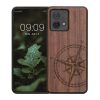 Kwmobile калъф за Motorola Moto G84, кафяв, дърво/силикон, KWM000022VU001C
