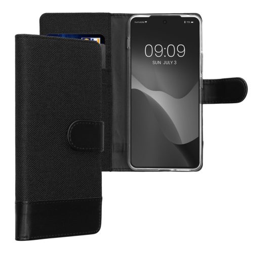 Kwmobile калъф за Motorola ThinkPhone, черен, текстил/силикон, KWM000022VX001C