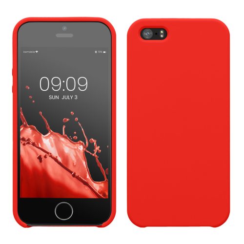 Kwmobile калъф за Apple iPhone 5/iPhone 5s/iPhone SE, червен, силиконов, KWM000008GO104C