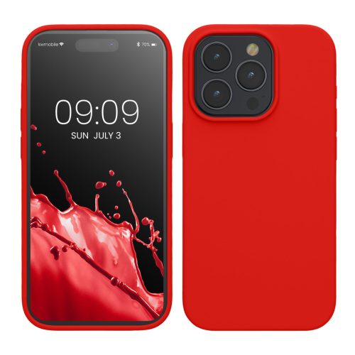 Kwmobile калъф за Apple iPhone 15 Pro, червен, силиконов, KWM000020CC048C