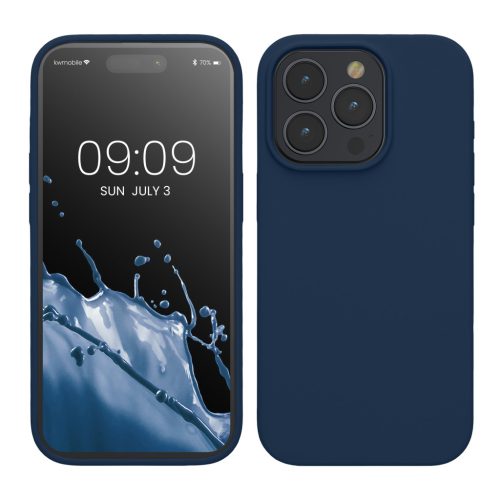 Kwmobile калъф за Apple iPhone 15 Pro, син, силиконов, KWM000020CC049C