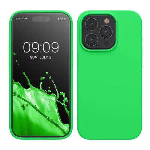 Kwmobile калъф за Apple iPhone 15 Pro, зелен, силиконов, KWM000020CC050C