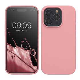   Kwmobile калъф за Apple iPhone 15 Pro, светло розов, силиконов, KWM000020CC052C