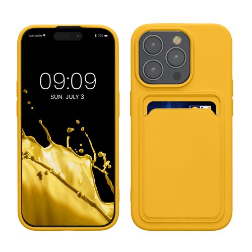 Kwmobile калъф за Apple iPhone 15 Pro, жълт, силиконов, KWM000020EO014C