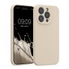 Kwmobile калъф за Apple iPhone 15 Pro, кремав, силиконов, KWM000022OM013C