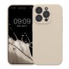 Kwmobile калъф за Apple iPhone 15 Pro, кремав, силиконов, KWM000022OM013C