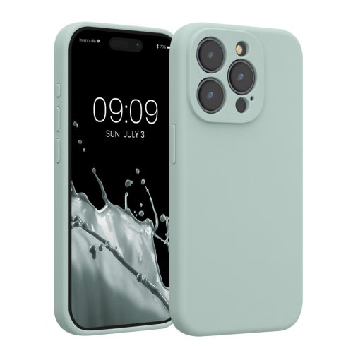 Kwmobile калъф за Apple iPhone 15 Pro, светло зелен, силиконов, KWM000022OM015C