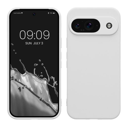 Kwmobile калъф за Google Pixel 9, бял, силиконов, KWM000020PG023C