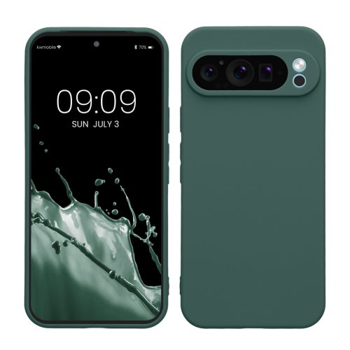 Kwmobile калъф за Google Pixel 9 Pro XL, зелен, силиконов, KWM000020PU017C