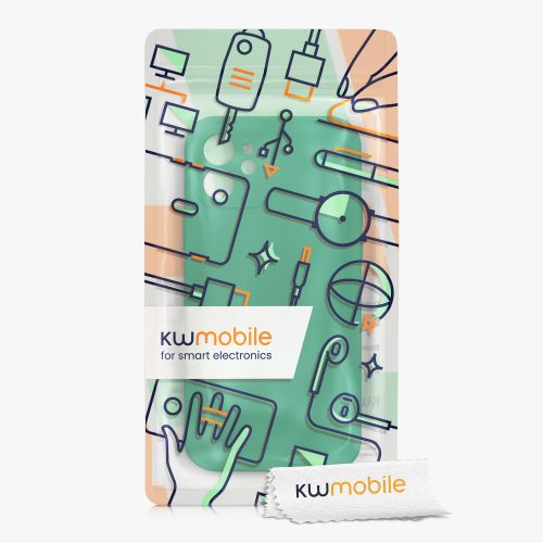 Калъф Kwmobile за Apple iPhone 12/iPhone 12 Pro, силиконов, зелен, 59351.142