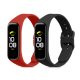 Комплект от 2 каишки за Samsung Galaxy Fit 2, Kwmobile, черно/червено, силикон, 53962.11