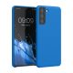 Калъф Kwmobile за Samsung Galaxy S21, Силиконов, Син, 54056.228