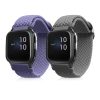 Комплект от 2 каишки за Garmin Venu Sq/Venu Sq Music, Kwmobile, Purple/Grey, Nylon, 59528.02