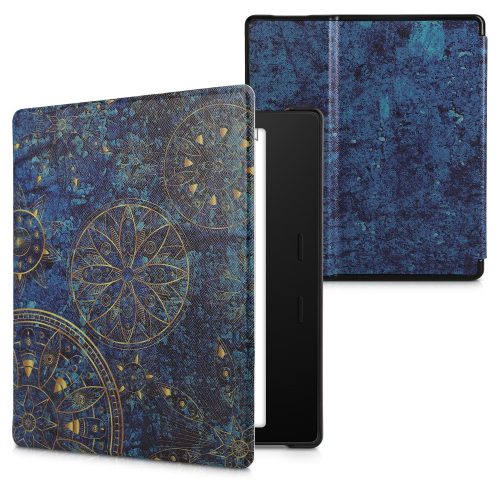калъф kwmobile за Amazon Kindle Oasis 10, Екологична кожа, Многоцветен, 49417.25