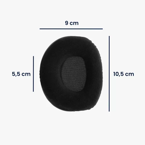 Комплект от 2 възглавнички за слушалки Sennheiser RS160/RS170/RS180, Kwmobile, черни, текстил, 59704.01