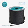 Sfoara Paracord Navaris din nailon, 138.7m, fibre de nailon, negru, 59737.01.3