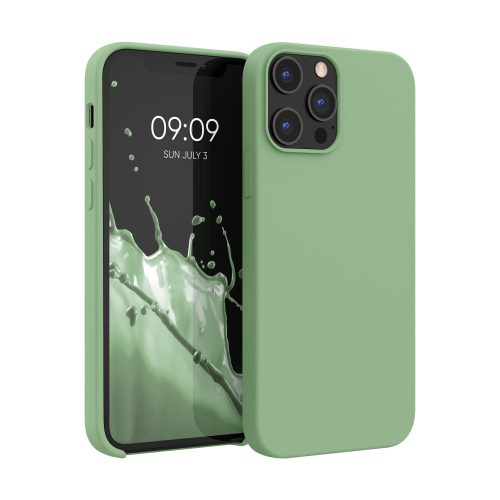 калъф kwmobile за Apple iPhone 12 Pro Max, силиконов, зелен, 52644.243
