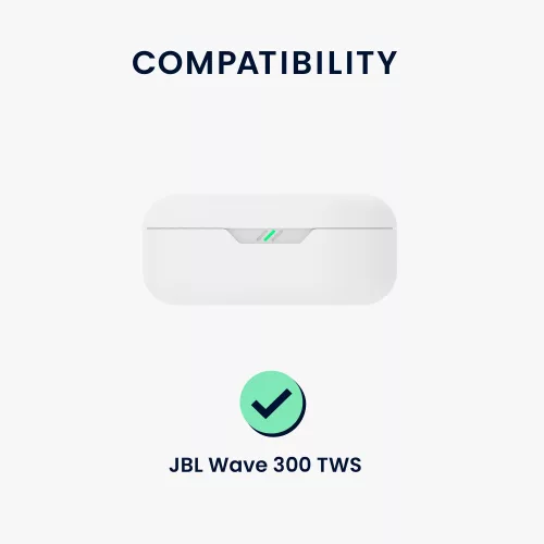 калъф kwmobile за JBL Wave 300 TWS, силиконов, черен, 59786.01