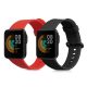 Комплект от 2 каишки kwmobile за часовник Xiaomi Mi Watch Lite/Redmi, силикон, черен/червен, 54778.15