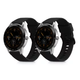   Комплект от 2 каишки kwmobile за Blackview X1 Smartwatch, силикон, черен, 58170.04