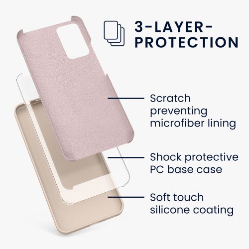 калъф kwmobile за Xiaomi Redmi Note 11 Pro/Redmi Note 11 Pro 5G/Redmi Note 12 Pro, Силиконов, Розов, 57373.154