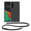 Бъмпър kwmobile за Sony Xperia 5 IV, силикон, прозрачен/черен, 59918.03