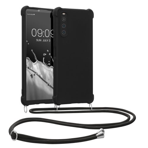 Бъмпър kwmobile за Sony Xperia 10 IV, силикон, черен, 59961.01