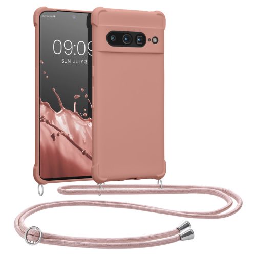 Kwmobile калъф с връзка за Google Pixel 7 Pro, розов, силиконов, 59967.154