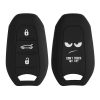 kwmobile Капак за автомобилен ключ за Opel 3 бутона - Keyless Go, силикон, черен/бял, 56976.02