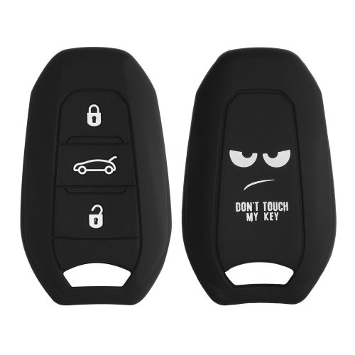 kwmobile Капак за автомобилен ключ за Opel 3 бутона - Keyless Go, силикон, черен/бял, 56976.02