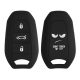 kwmobile Капак за автомобилен ключ за Opel 3 бутона - Keyless Go, силикон, черен/бял, 56976.02