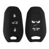 kwmobile Капак за автомобилен ключ за Opel 3 бутона - Keyless Go, силикон, черен/бял, 56976.02