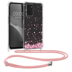   Броня kwmobile за OPPO A76, силикон, прозрачен/розов, 60042.01