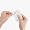 калъф kwmobile за Apple Airpods Pro 2, силиконов, бял/черен, 59472.02