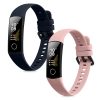 Комплект от 2 kwmobile каишки за Honor Band 5/Band 4, силикон, син/розов, 59596.03