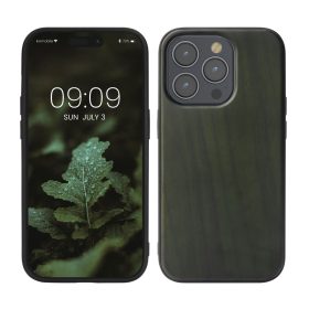   калъф kwmobile за Apple iPhone 14 Pro, Wood, Green, 59122.80