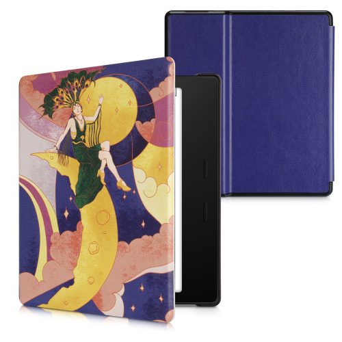 калъф kwmobile за Amazon Kindle Oasis 10, Екологична кожа, Многоцветен, 49417.30