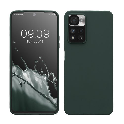 калъф kwmobile за Xiaomi Note 11 Pro Plus 5G, Силиконов, Зелен, 58095.169