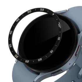   kwmobile безел за Samsung Galaxy Watch 5 (44 мм), алуминий, черен/сив, 60203.01