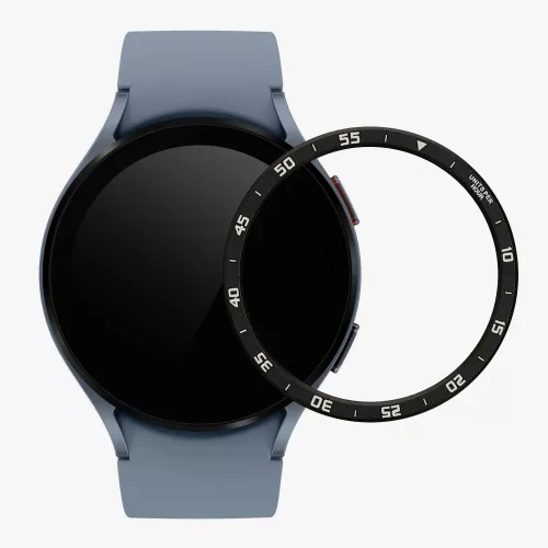 kwmobile безел за Samsung Galaxy Watch 5 (44 мм), алуминий, черен/сив, 60203.01